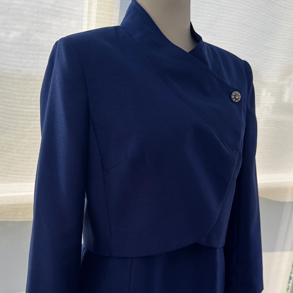 Elegant Blue Women's Sheath Dress with Jacket. NWT. - Picture 6 of 9